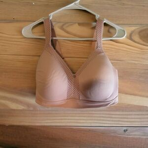 Breezies Bra Women 38D Pink Lace Trim Full Coverage Support Intimates Lingerie‎